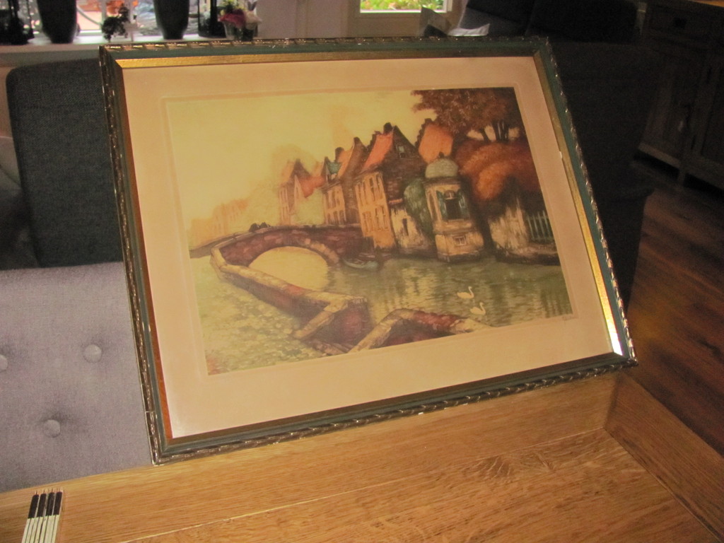 Kleuren ets Jef Codron (1882-1942) - Stadsgezicht Brugge kopen? Bied vanaf 10!