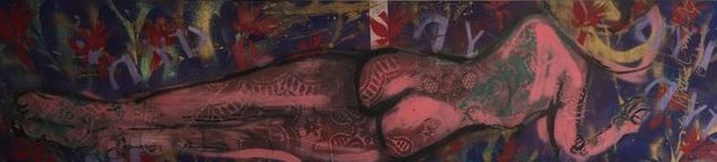 Espen Greger Hagen schilderij, Lady: 195 X 45 cm zeer groot formaat kopen? Bied vanaf 300!