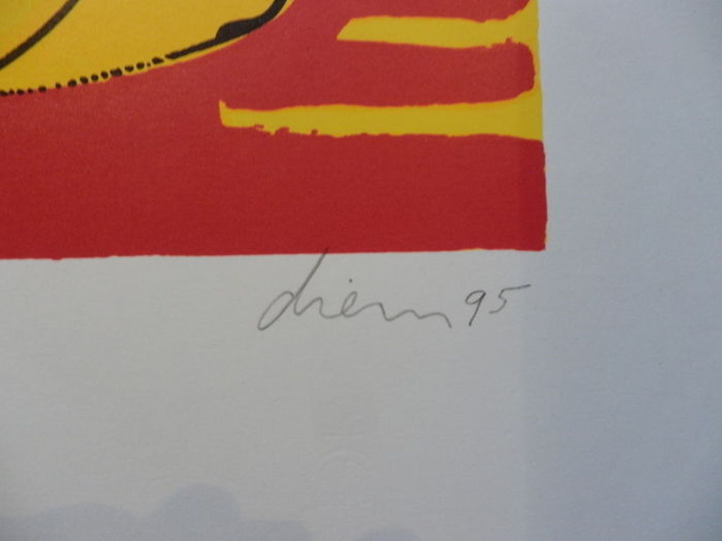 PETER DIEM Gr Zeefdruk(60x50cm)  PAARD uit 1995  Handgesigneerd kopen? Bied vanaf 1!