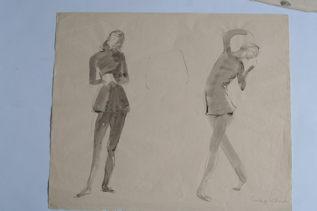 Constance Wibaut, 8 tekeningen inkt en aquarel, gesigneerd kopen? Bied vanaf 1!