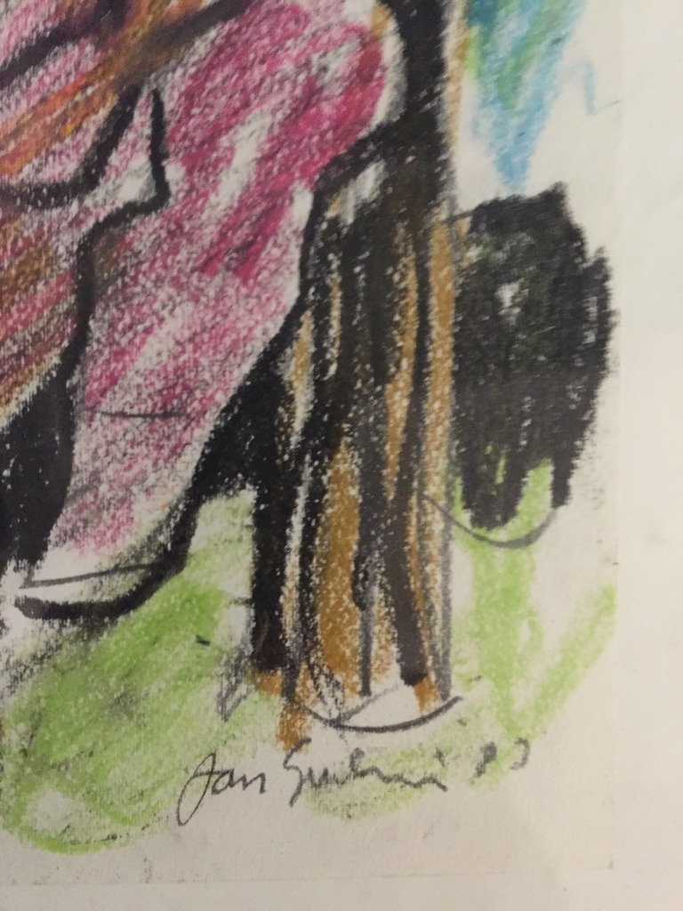 JAN SIERHUIS, originele krijt/wasco tekening. kopen? Bied vanaf 1!
