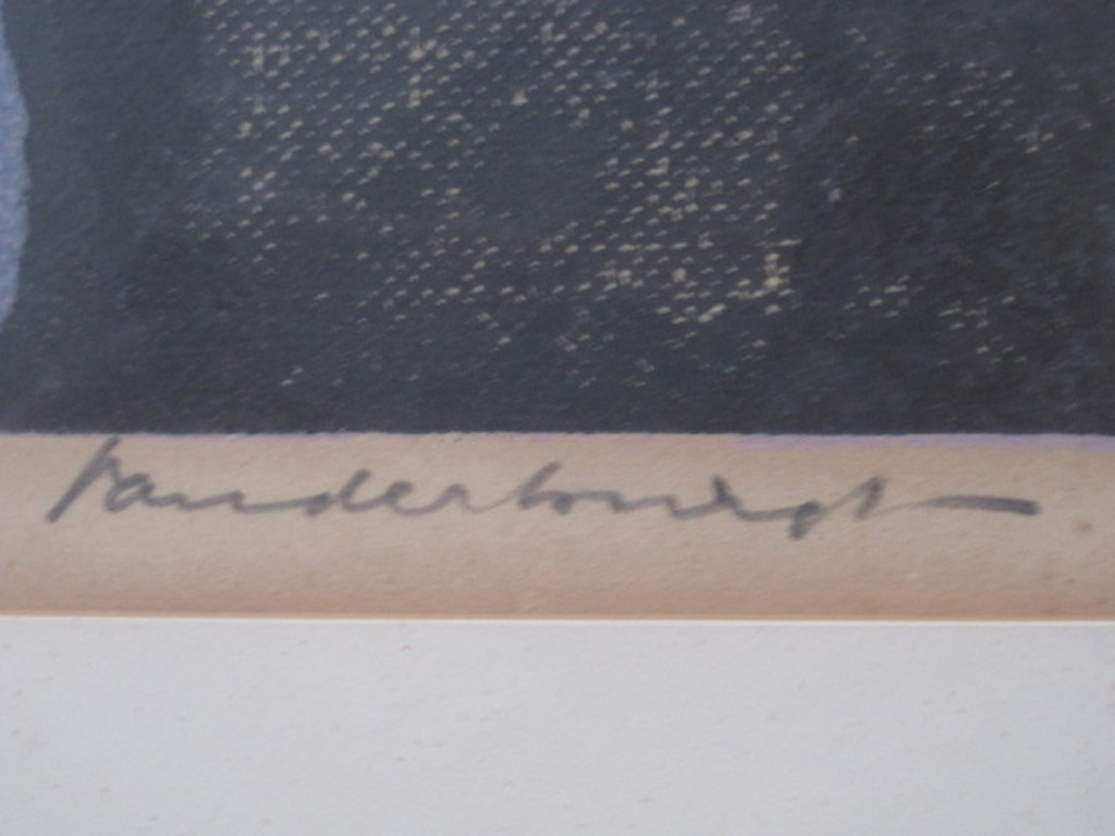 Verstilde figuratie Houtsnede 18/30 van Amsterdamse Graficus Flip van der Burgt  kopen? Bied vanaf 1!