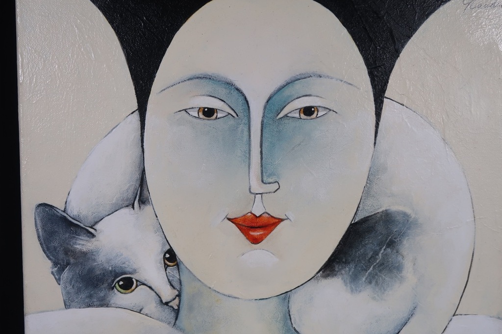 Carla Raadsveld: Acryl op doek, Happy kopen? Bied vanaf 200!