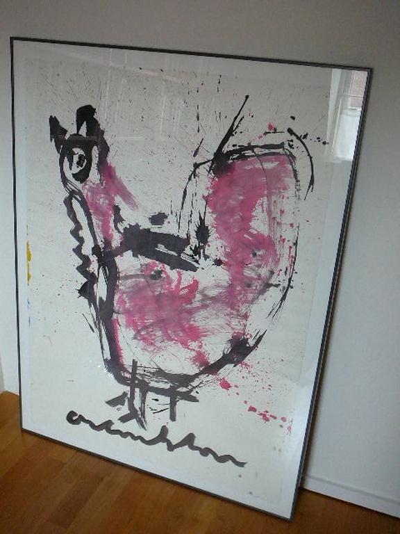 Anton Heijboer gouache Kip verkocht voor € 265!