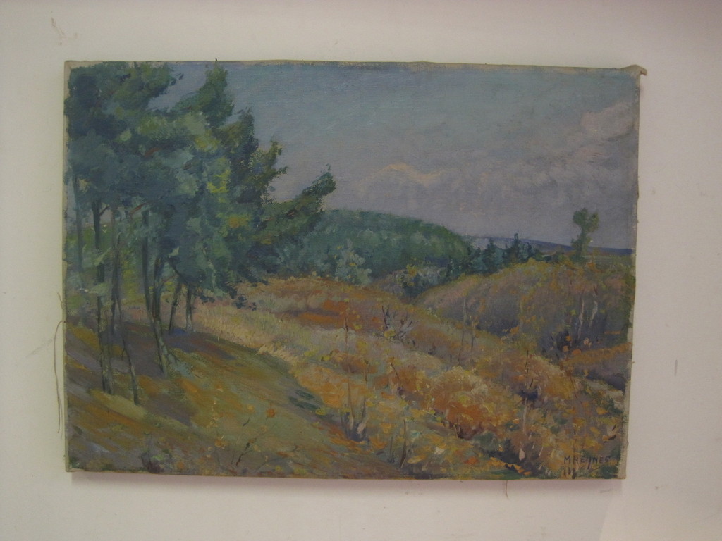 Marinus Heijnes 1888-1963 olieverf "Brabants landschap" ca. 1930 verkocht voor € 150!