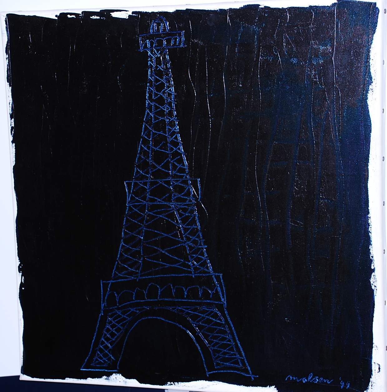 Willem van Malsen: Olieverf op doek. Eiffeltoren Parijs verkocht voor € 190!