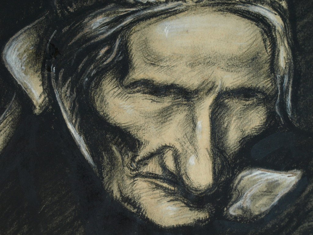 Onbekend : Tekening , Portret vrouw, omlaag kijkend – ca 1920 - Elias Smalhout  kopen? Bied vanaf 1!