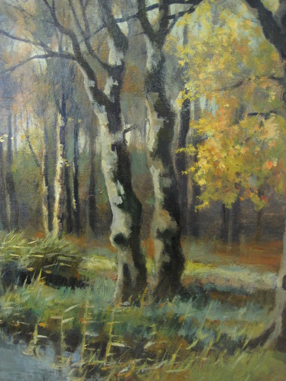 Kees Terlouw 1890-1948 "zonnige herfstdag" GROOT olieverf ca. 1920 kopen? Bied vanaf 1!