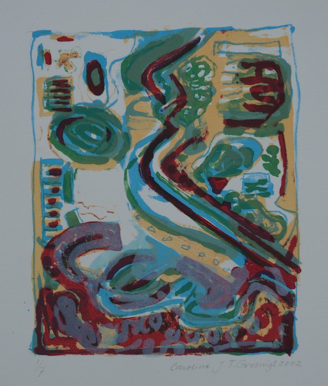 Caroline Gresnigt - gesigneerde litho - 2002 kopen? Bied vanaf 15!