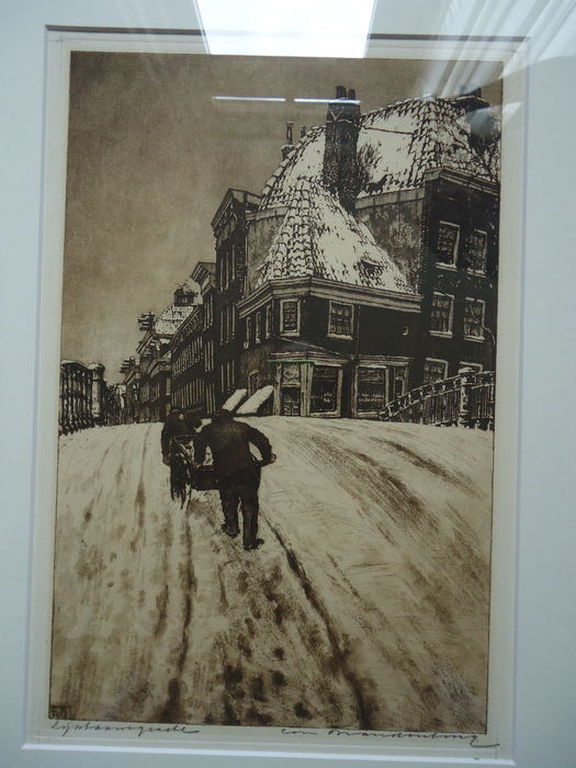 Cornelis Brandenburg ( 1884 - 1954 ) - ets - Lijnbaansgracht.  kopen? Bied vanaf 1!