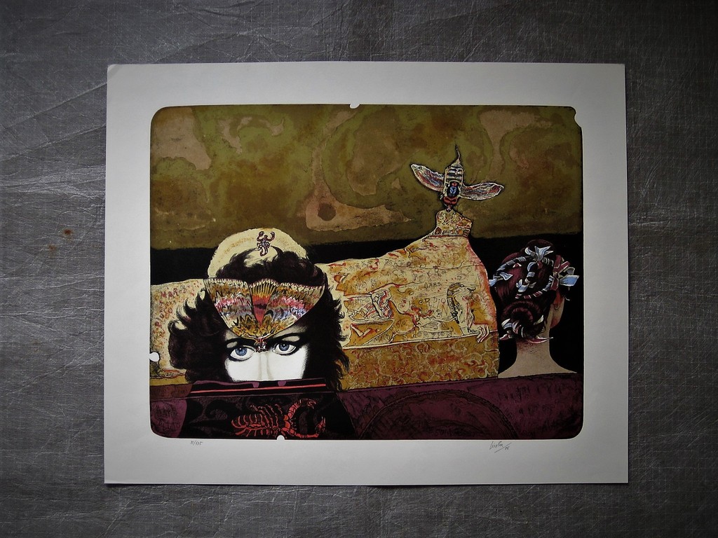 Tsjechisch surrealist Josef Liesler 1912-2005 Litho "VlinderVrouw" gesigneerd  kopen? Bied vanaf 1!