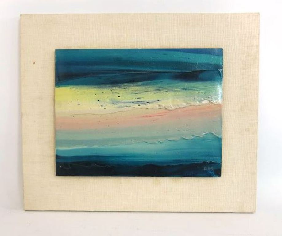 Di Reurhoff-Behrens: Olieverf op paneel, Zee verkocht voor € 50!