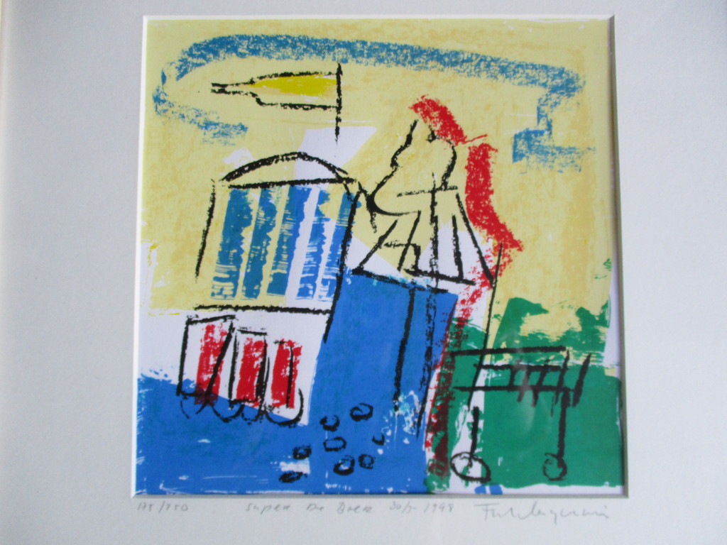 Frank Lengvenius: litho, 2 stuks handgesigneerd kopen? Bied vanaf 40!