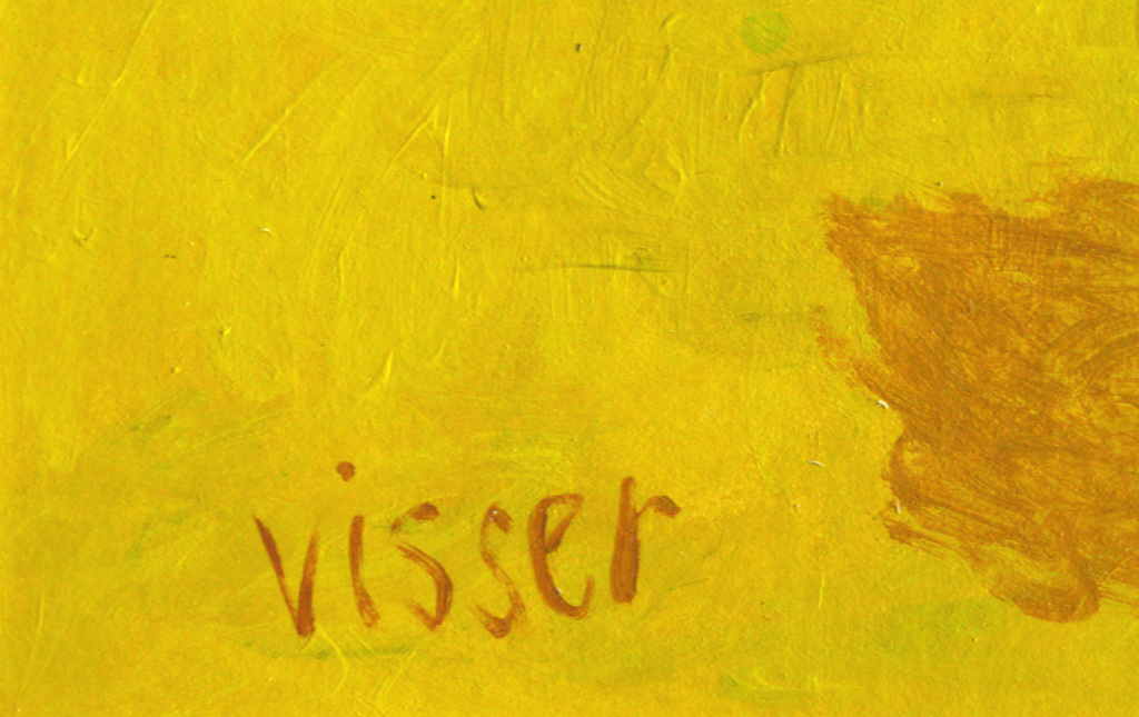 Hendrik Jan Visser (1945) - BOEKET - acryl op dik papier kopen? Bied vanaf 1!