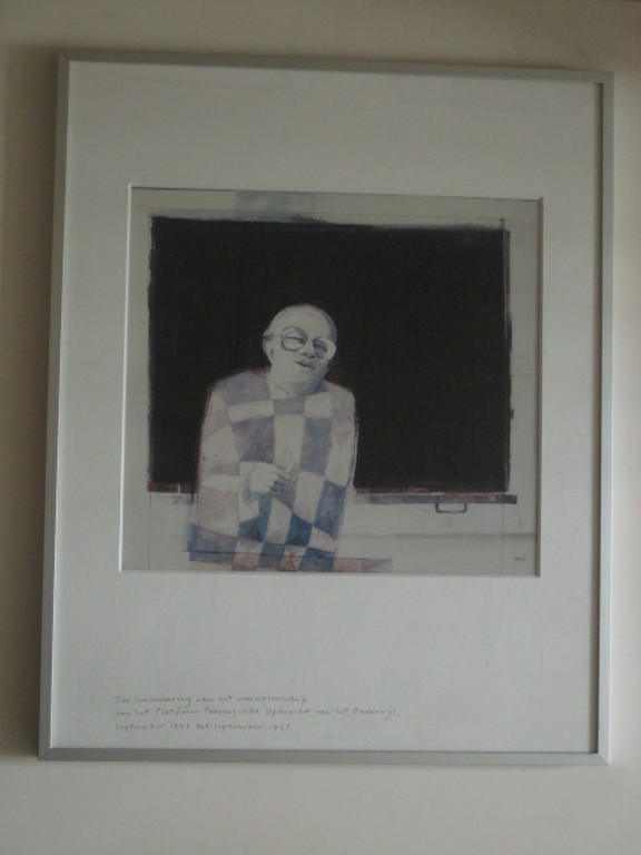 Zeldzaam werk van Joop van Kuik ! "de Onderwijzer"  Litho met opdracht uit 1984 kopen? Bied vanaf 1!