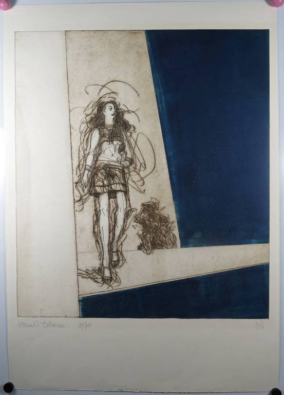 Ronald Tolman: Ets en aquatint, Vrouw kopen? Bied vanaf 80!