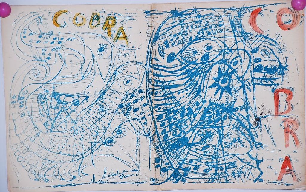 Cobra No1. Bulletin met litho's van oa. Asger Jorn, Pedersen verkocht voor € 350!