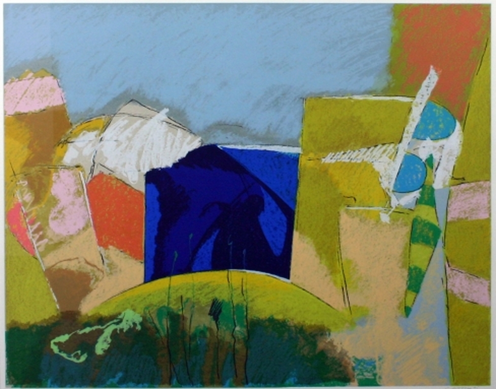 HENK van VESSEM Gr Zeefdruk HUISJES Handgesigneerd! verkocht voor € 65!