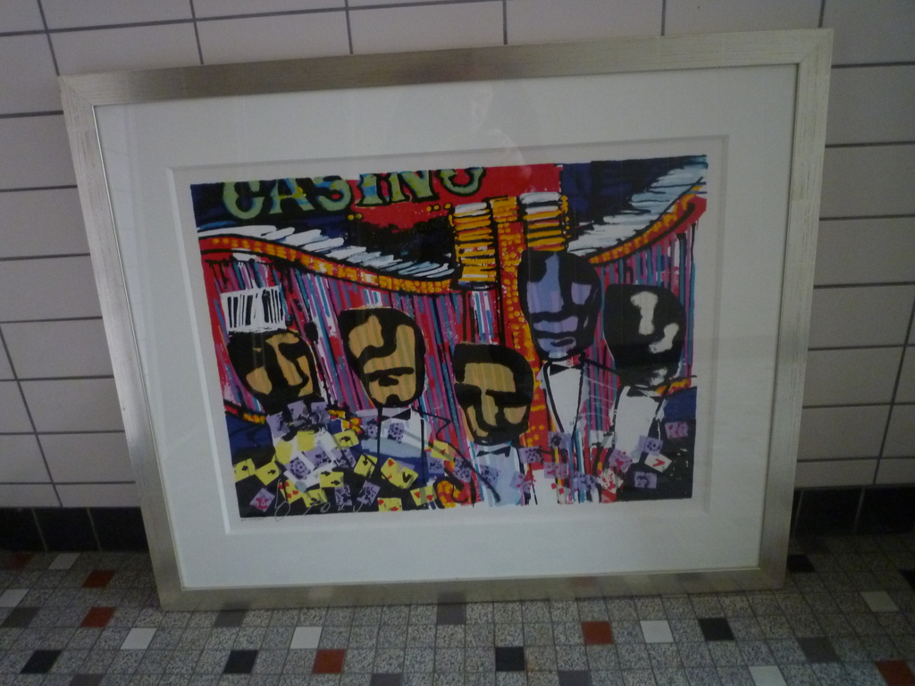 Herman Brood- kleurenlitho- titel Casino verkocht voor € 225!