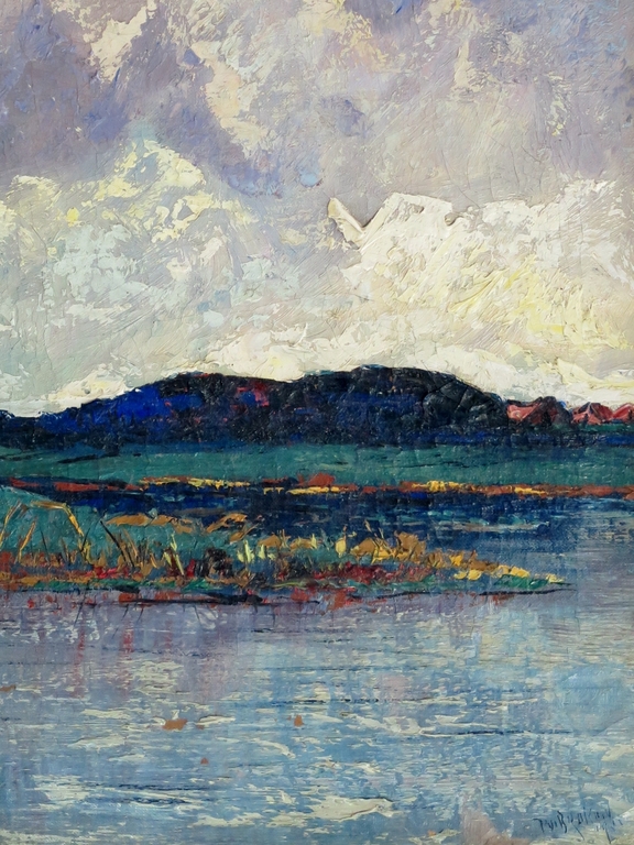 Peter van den Braken (1896-1979) - Plassengezicht bij Kortenhoef - 1973 kopen? Bied vanaf 200!