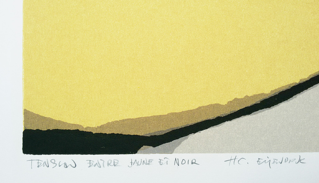 Fon Klement - Tension entre jaune et noir, hoogdruk boardsnede kopen? Bied vanaf 175!