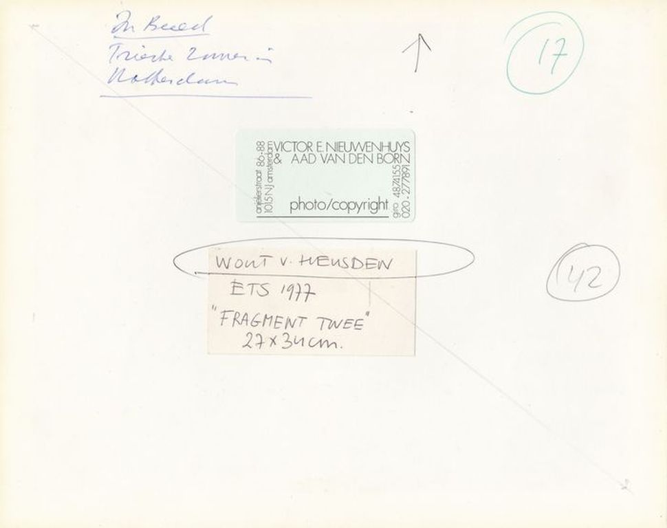 Wout van Heusden: Foto van ets: Fragment twee - Victor E.Nieuwenhuys kopen? Bied vanaf 1!