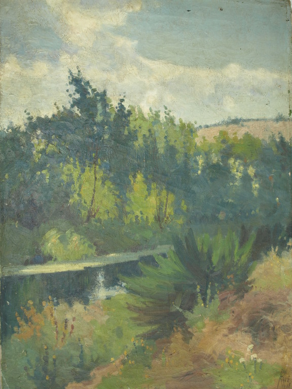 Han Krug - Olieverf op doek – Landschap – Gesigneerd - 1918 kopen? Bied vanaf 1!