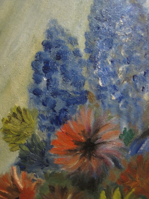 Gesigneerd omstreeks 1930 expressionistisch olieverf "stilleven van Veldbloemen  kopen? Bied vanaf 1!