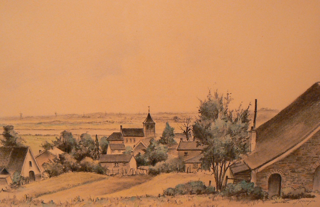 Herman Romijn (1892-1959) -- pasteltekening -- Oosterbeek 1958 kopen? Bied vanaf 35!