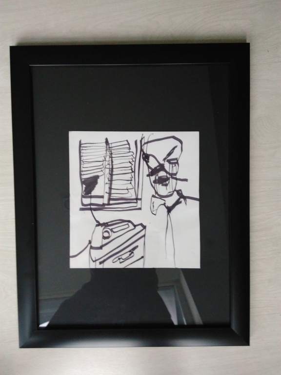 Herman Brood tekening - ingelijst kopen? Bied vanaf 120!