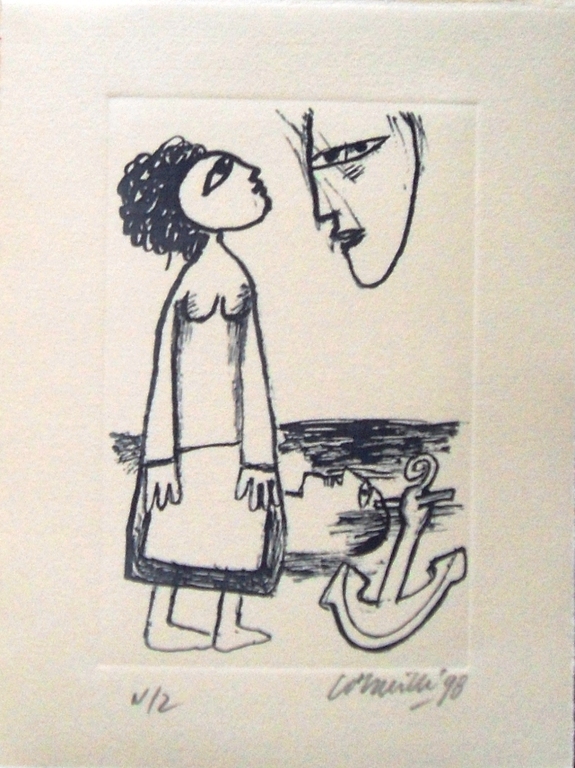 Corneille : vrouw ,  zee en Janneke maan verkocht voor € 45!