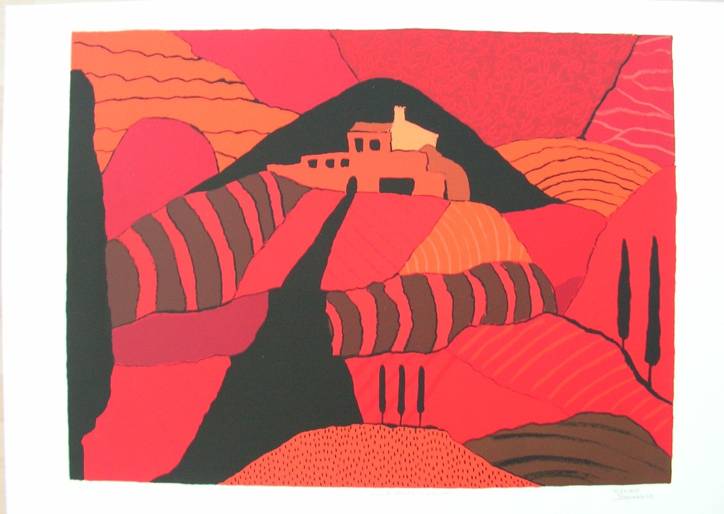 Ronald Boonacker - zeefdruk -Villa Monteriggioni -  oplage 150  verkocht voor € 50!