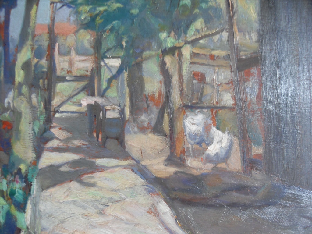 Zomer bij Loenen ad Vecht, olie op board, 40 x 50 gesign en gelijst kopen? Bied vanaf 200!