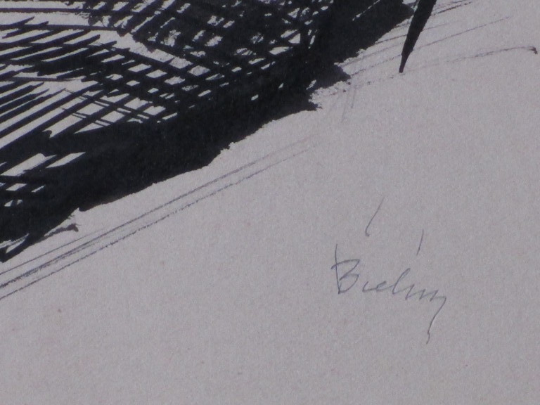 Herman Bieling, Halfnaakt zittende vrouw, Inkttekening kopen? Bied vanaf 30!