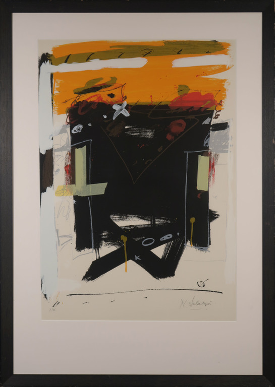 Kees Salentijn: Zeefdruk, Z.T. - Ingelijst (Groot) verkocht voor € 55!