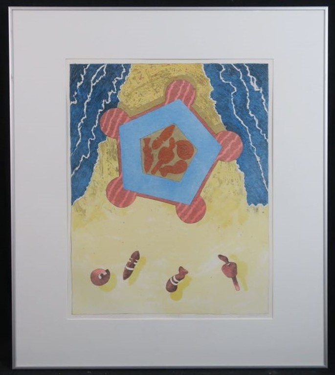 Gert Strengholt: Litho, Vloedlijn - Ingelijst kopen? Bied vanaf 1!