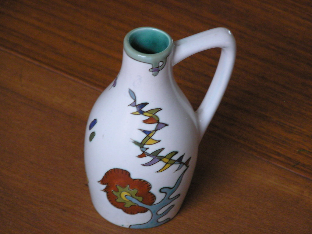 Plazuid Gouda, klein handbeschilderd platelen kruikje jaren'50 kopen? Bied vanaf 12!