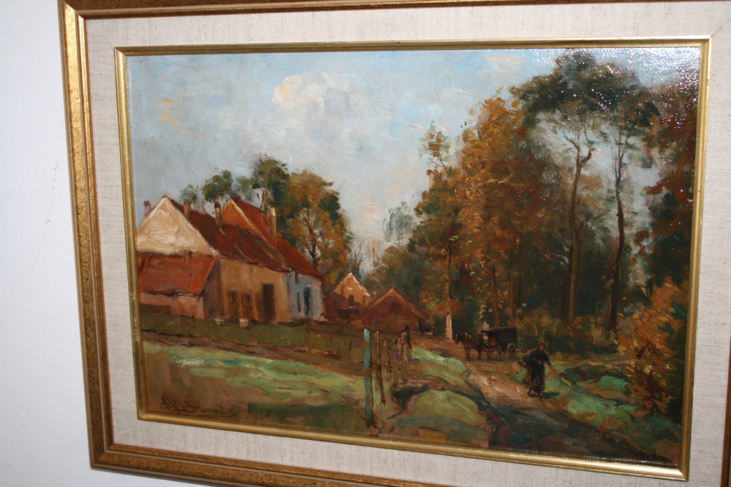 AJM STEINMETZ 1867-1950  - KOETS IN BOS bij BOERDERIJ kopen? Bied vanaf 150!