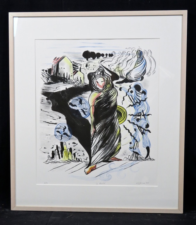 Nour Edinne Jarram: Litho, La revolte - Ingelijst kopen? Bied vanaf 20!