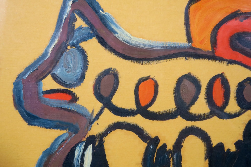 Meertje Kaal: Olieverf op karton, The sqarrel in the tree - Ingelijst kopen? Bied vanaf 1!