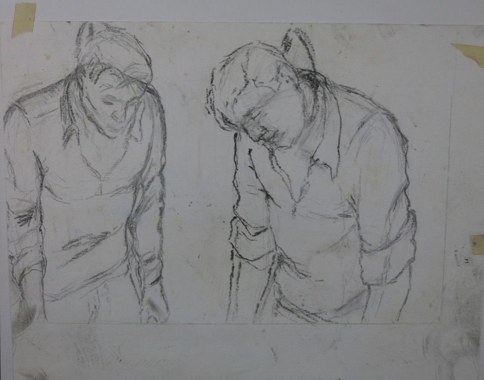 Hans Ebeling Koning: Gouache, Paarse courgettes  kopen? Bied vanaf 50!