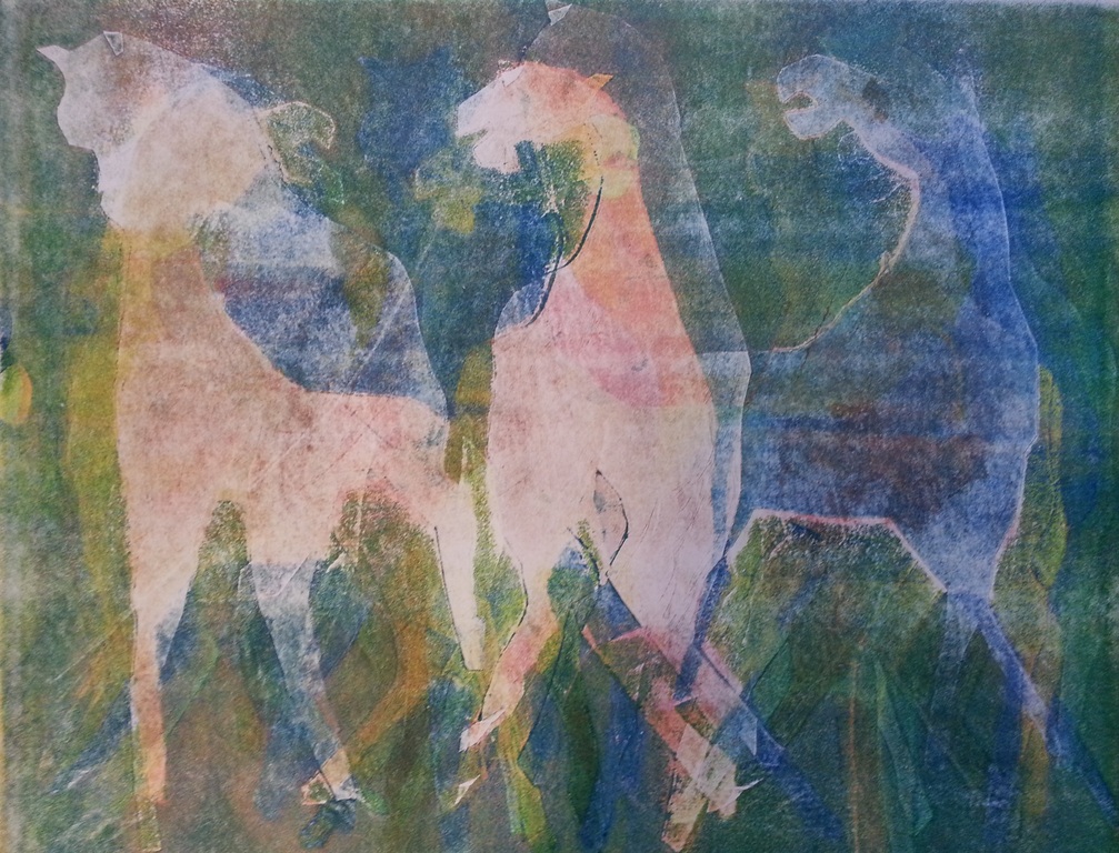 Jan Bezemer - Eigen druk;Monotype, handgesigneerd 1966 verkocht voor € 104!