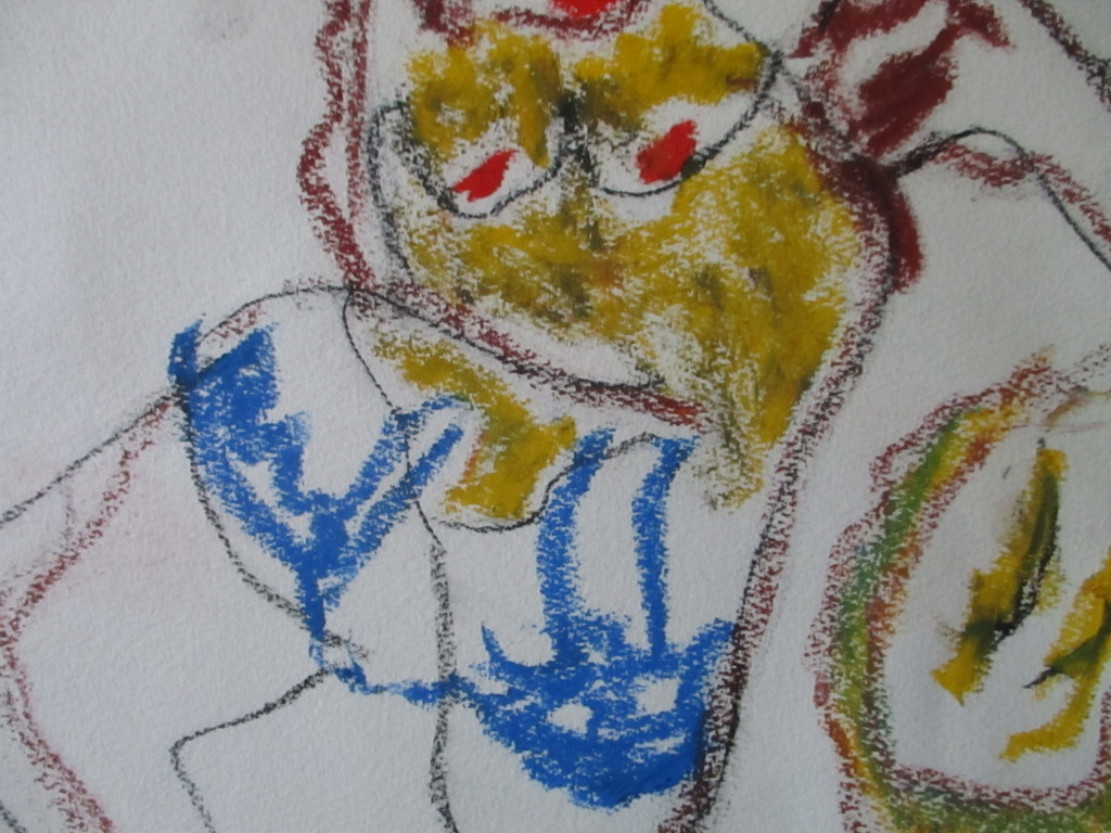 Anton Heyboer - crayon op molenpapier - Danseres kopen? Bied vanaf 1!