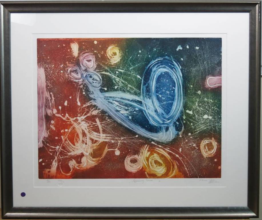 Ad Arma: Ets/Aquatint, Appearing Sounds II - Ingelijst (groot!) kopen? Bied vanaf 150!