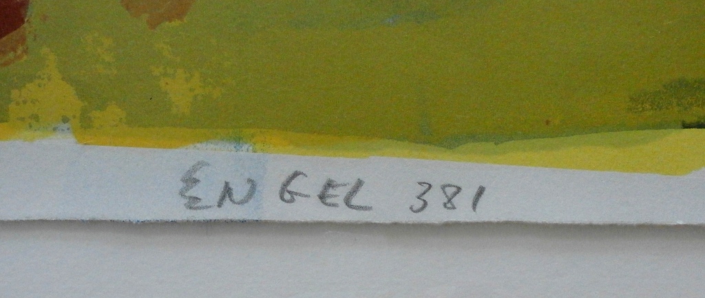 Cees Dolk - ingelijste zeefdruk: Engel 381 kopen? Bied vanaf 40!