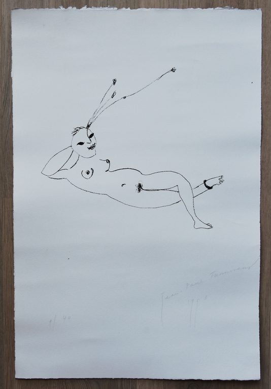 Jean-Paul Franssens # LIGGEND NAAKT # litho , gesigneerd/genummerd, 1993 kopen? Bied vanaf 35!