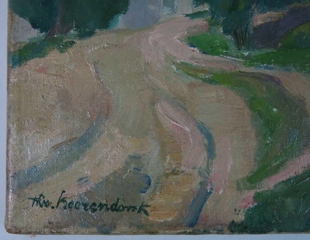 Theo Beerendonk: Olieverf op doek, Dorpsgezicht kopen? Bied vanaf 100!