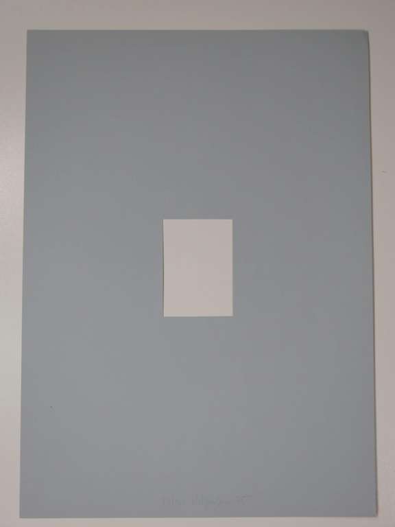 Ewert Hilgemann: Lichtblauw blad met uitgesneden rechthoek kopen? Bied vanaf 70!