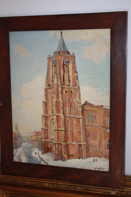WAALCO DINGEMANS SR - STADSGEZICHT IN DE WINTER verkocht voor € 175!