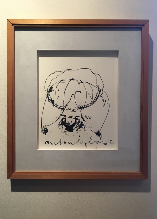 Anton Heyboer, inkt op handgeschept papier, figuur verkocht voor € 131!